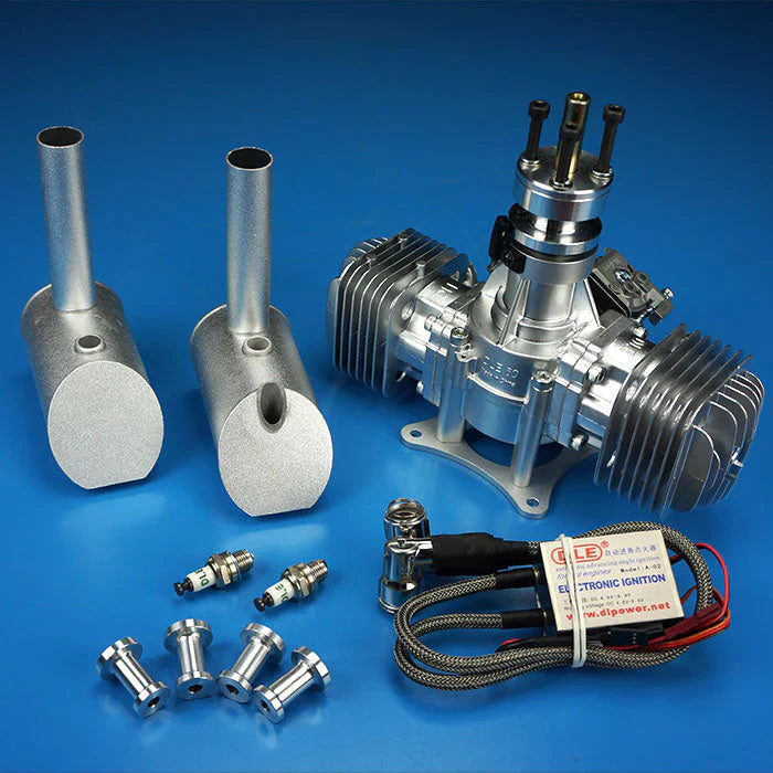 High Performance Twin Cylinder 2-Stroke Gasoline Engine — DLE60 60CC