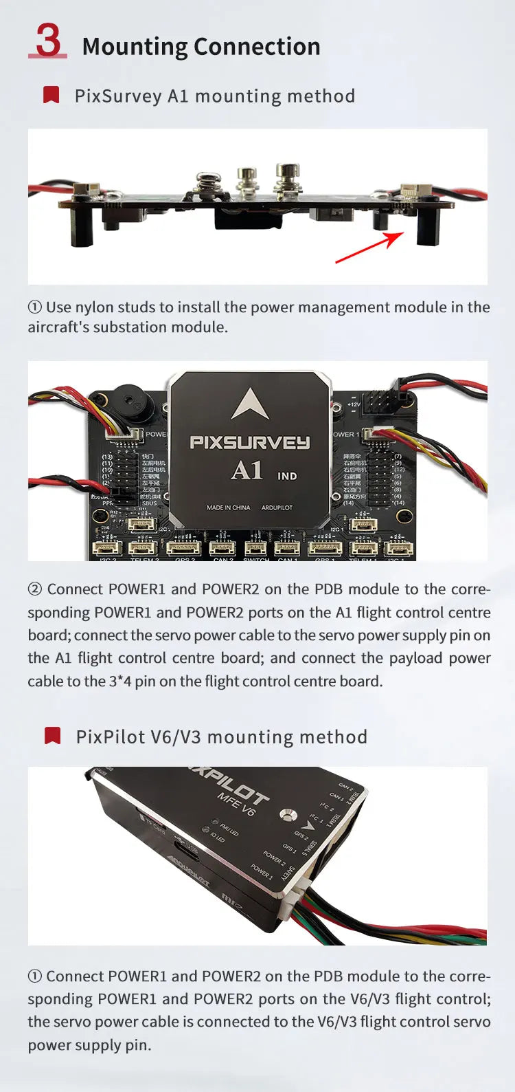 Makeflyeasy Aerial survey drone power distribution board PDB