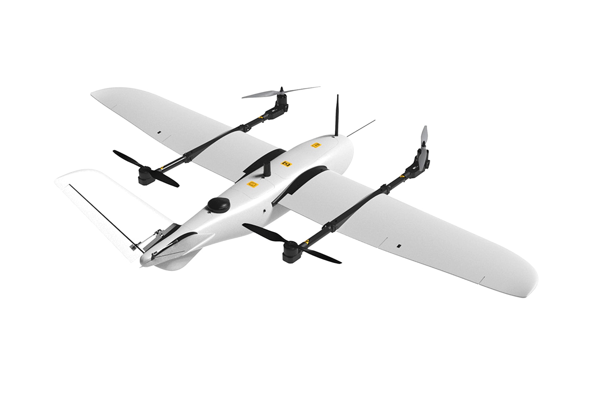Makeflyeasy Freeman 2+2 2300mm UAV VTOL Drone in flight mode.