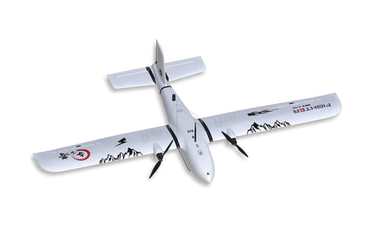 Makeflyeasy Fighter 2430mm UAV Fixed Wing Drone with EPO and carbon fiber materials, featuring parachute/skidding take-off and landing.