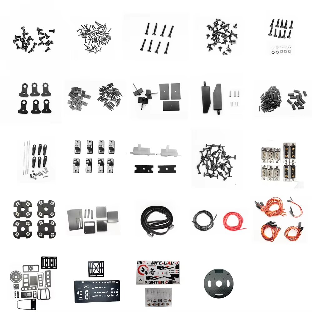 Fighter aerial survey carrier kit with small parts and accessories for UAV.