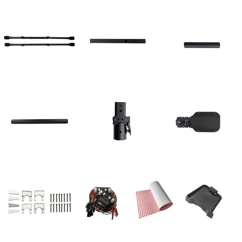 Makeflyeasy Striver mini VTOL hanging accessories set with various components displayed.