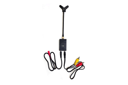 1.6GHz 3W long-range video transmitter set with antennas and cables.