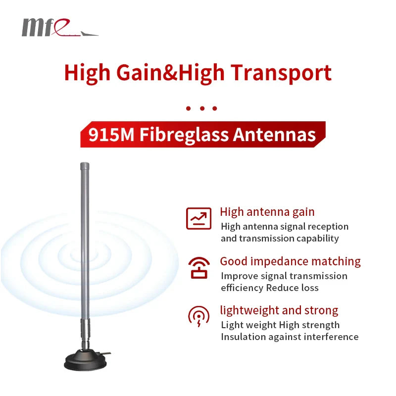 915M Digital Transmission Fibreglass Antenna High Gain Signal 60km Long Range
