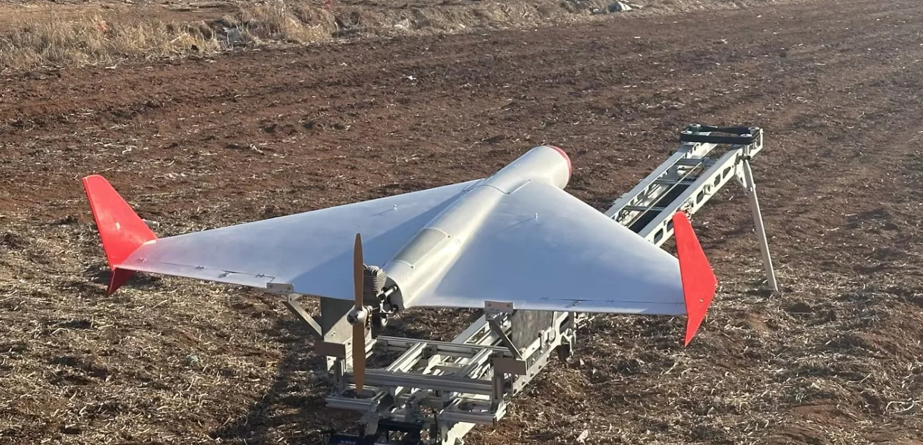 SKYEYE 2000MM Catapult Ejection Rack launching drone on field, designed for professionals.