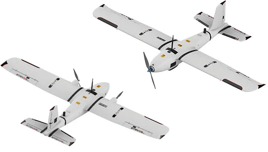Makeflyeasy striver mini binary 2100mm UAV fixed wing drone with white EPO material design, dual motors, and advanced aerodynamic features.