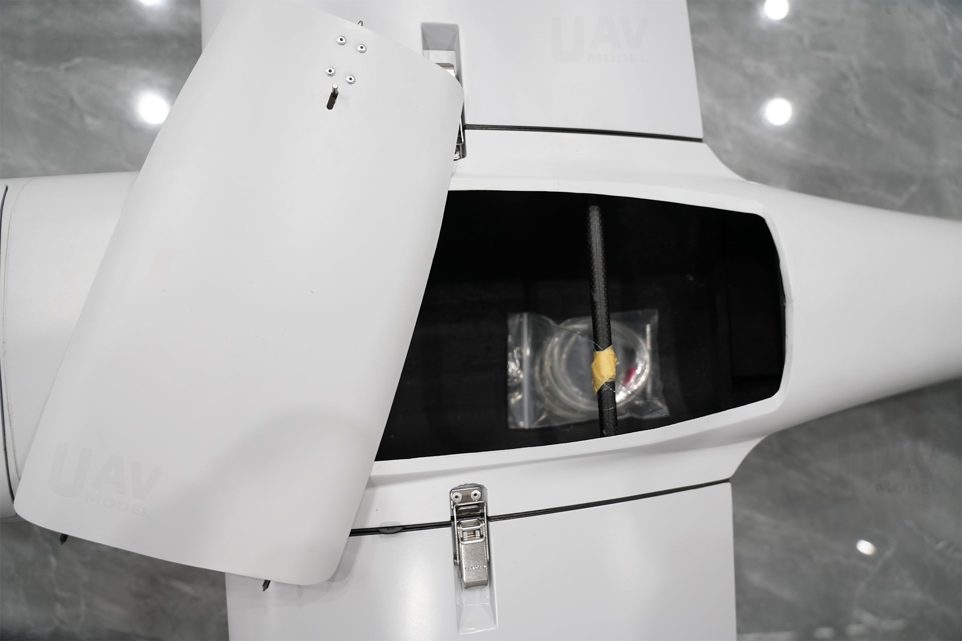 Skywalker SKY245 UAV VTOL Drone with carbon fiber composite material.