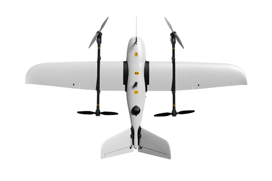 Makeflyeasy Freeman 2+2 2300mm UAV VTOL drone top view.