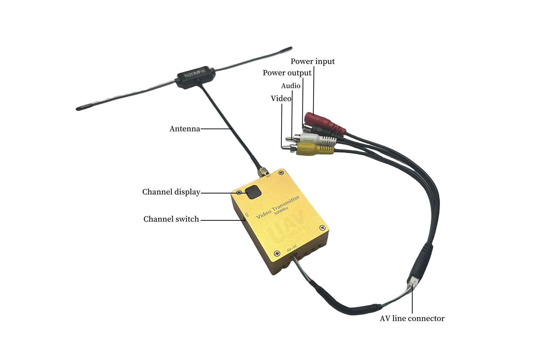 1.2Ghz 4W 4km Long Range Wireless Video Transmitter And Receiver  VTX/VRX