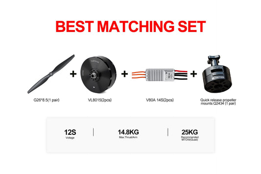 TMOTOR VL8015 Drone Power System Kit for VTOL Drones | High Performance