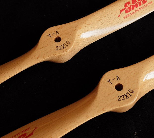 High Performance SAIL Beechwood Propeller  9 13 Inch Forward & Reverse Blades for RC Airplanes
