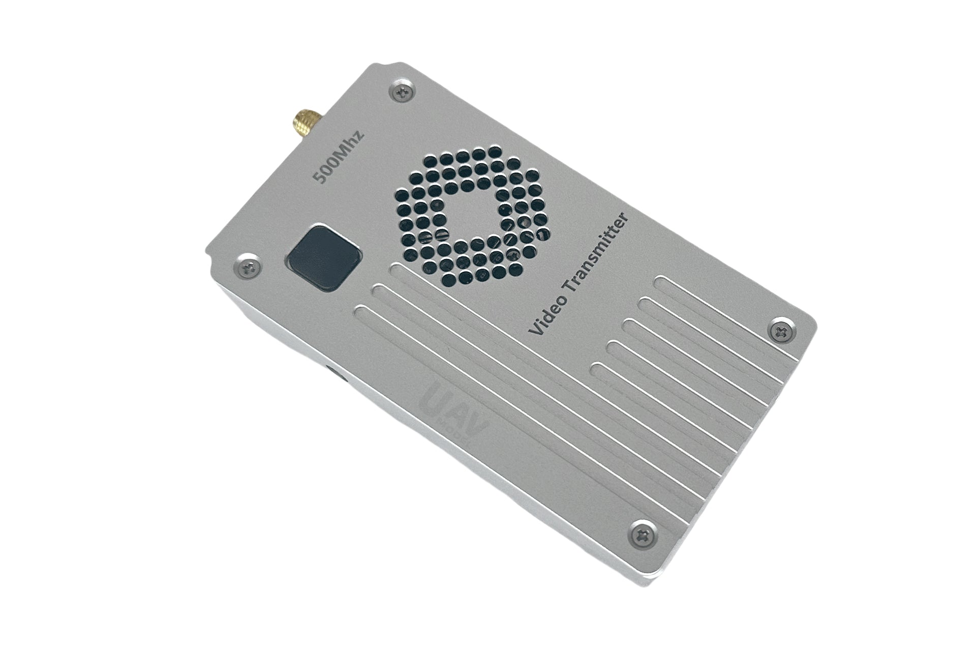 1.2Ghz 8W 15km wireless video transmitter in silver finish.