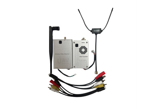 1.2Ghz 5W 10km long-range wireless video transmitter and receiver VTX/VRX with cables and antennas.