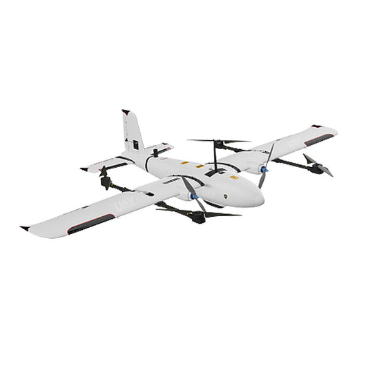 Makeflyeasy Striver mini VTOL UAV drone with 2100mm wingspan in flight position.