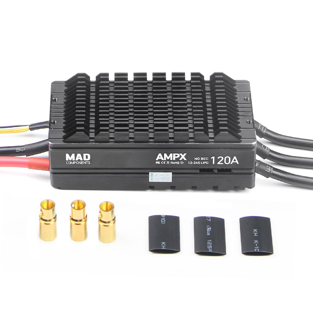 MAD AMPX ESC 120A HV 12S-24S Black