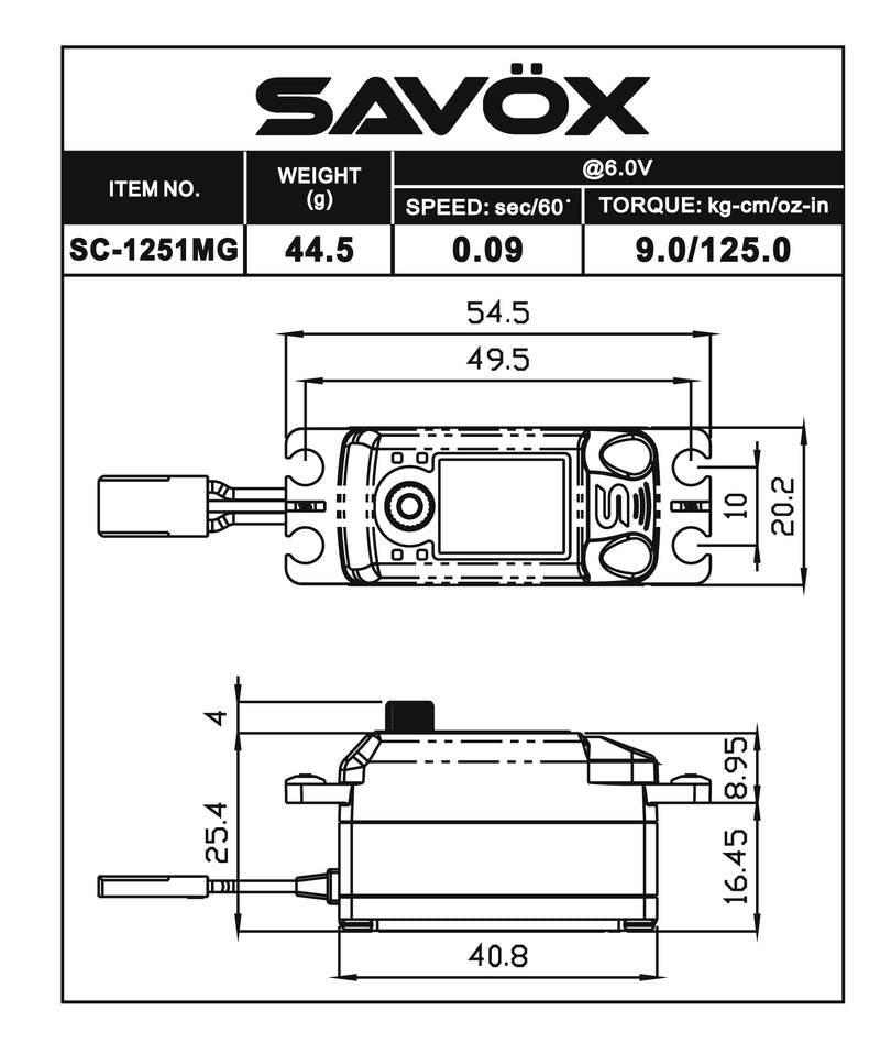 Savox SC-1251MG Servo