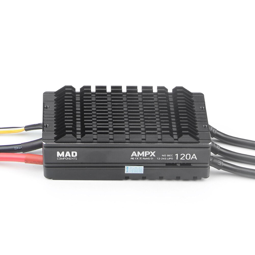 MAD AMPX ESC 120A HV 12S-24S Black