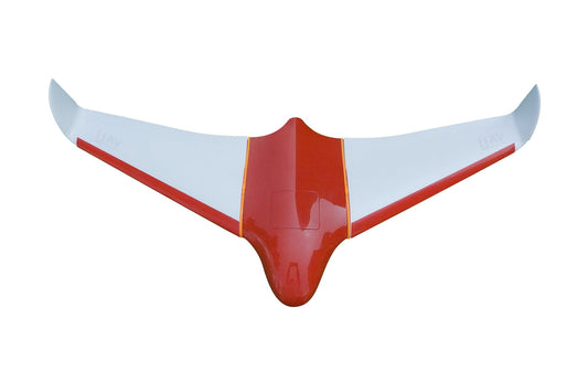 Skywalker X8 Strong Composite 2122mm UAV Fixed Wing Drone with red and white delta wing design.