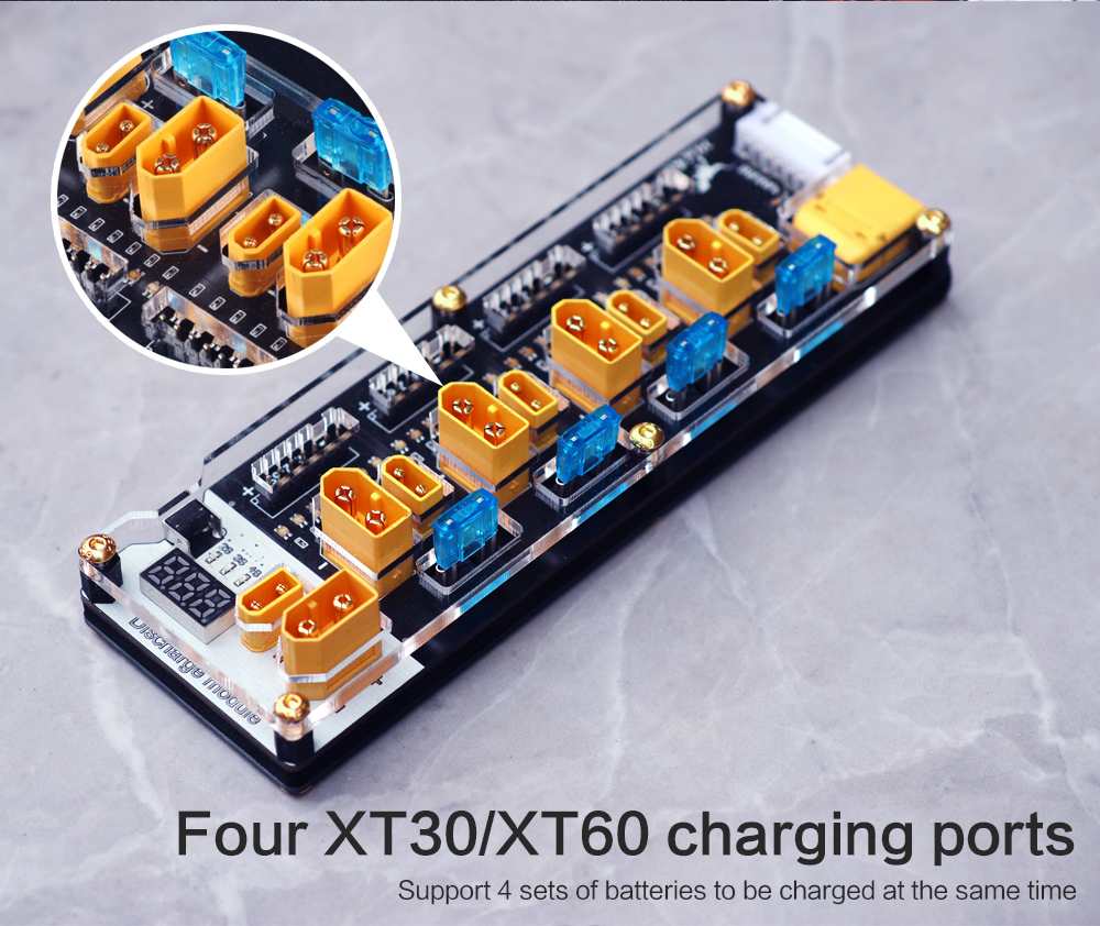 HGLRC PRO Lithium Battery Balance Charger Board 40A XT60 XT30 2-6S LIPO Discharger for IMAX B6 ISDT Q6 HOTA D6 Pro P6 DIY Parts