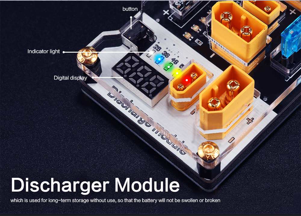 HGLRC PRO Lithium Battery Balance Charger Board 40A XT60 XT30 2-6S LIPO Discharger for IMAX B6 ISDT Q6 HOTA D6 Pro P6 DIY Parts
